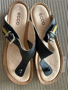NEW ECCO Black Sandals size 41